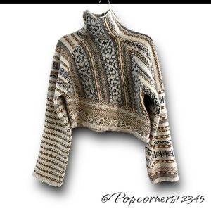 Rag & Bone Hollis Wool Fair Isle Turtleneck
Cropped Fit Sweater, Women’s Size S.